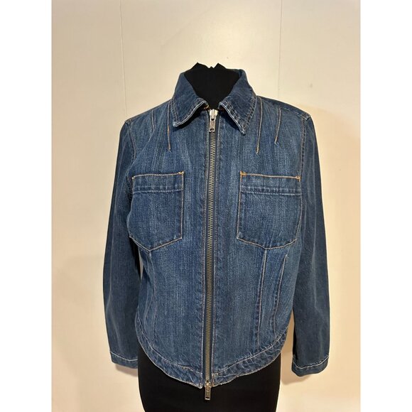 Vintage‎ Tommy Hilfiger BEAUTIFUL Denim Jacket with Nautical Patch size L (#374) - Picture 12 of 15